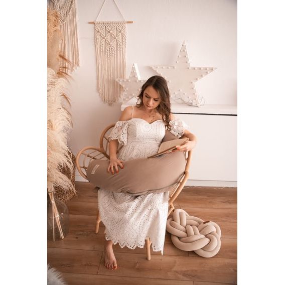 BabyMatex Kojící polštář Moon mušelín (č.17) HNĚDÁ