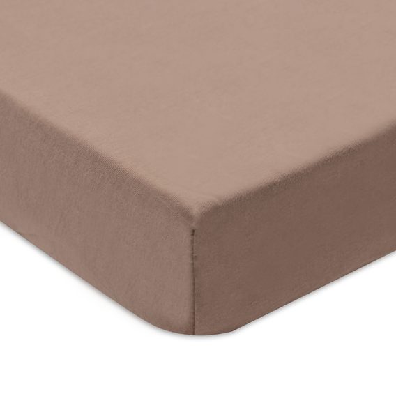 Jollein Prostěradlo napínací 2ks jersey 90x50 Milky Coffee/Ivory