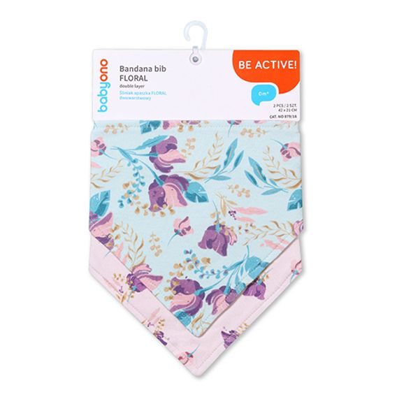 BabyOno Slintáček 2ks FLORAL