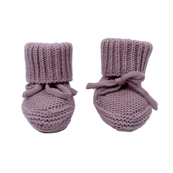 LODGER Capáčky 0-6m Slipper Knit Rose