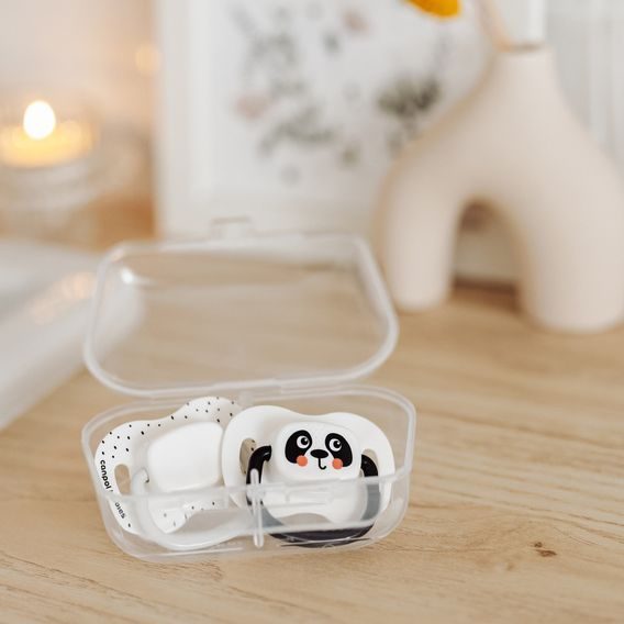 Canpol babies Dudlík 0-6m silikon symetrický 2ks BabiesBoo BÍLÝ