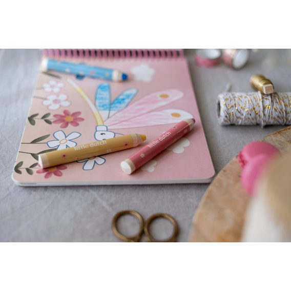 Little Dutch Omalovánky s pastelkami Rosa Zahrada
