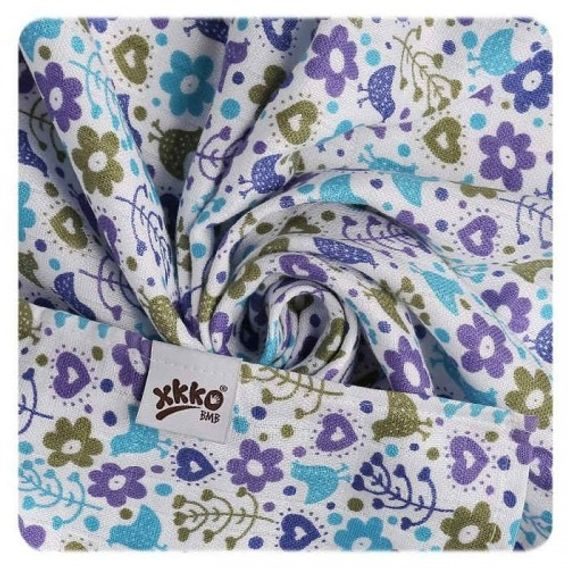 Kikko Bambusové pleny XKKO®BMB 70x70cm Flowers&Birds BOYS MIX 3ks