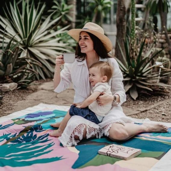 La Millou Pikniková deka XL (145x170) SANTORINI & NAVY