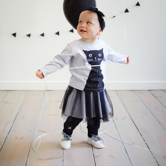 PINOKIO Tričko dlouhý rukáv Happy Day KOČKA