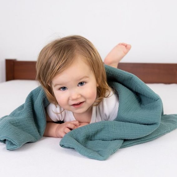 BabyMatex Dětská mušelínová deka - ŠEDÁ