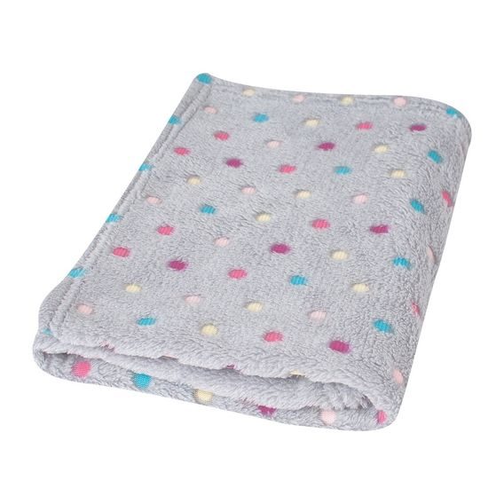 BabyMatex Dětská deka Milly (75x100) PUNTÍKY ŠEDÁ