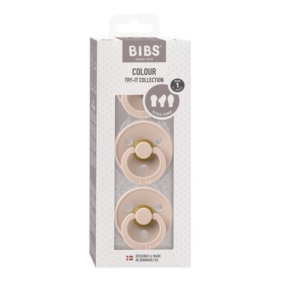 BIBS Set dudlíků Try It 3ks BLUSH