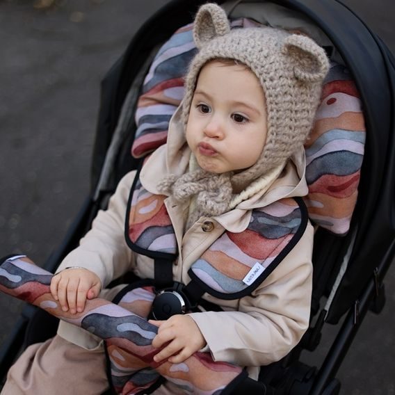 Makaszka Stabilizační polštářek do kočárku MYSTERY OF FLOWERS