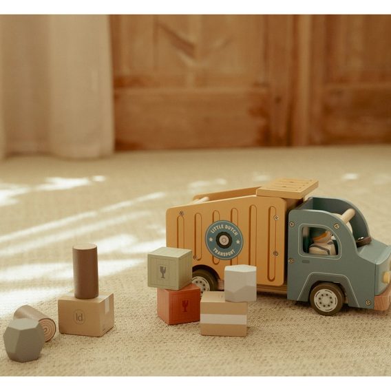 Little Dutch Náklaďák se sklápěčkou dřevěný