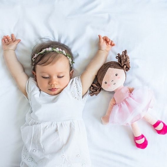 BabyOno Látková panenka LENA - RŮŽOVÁ