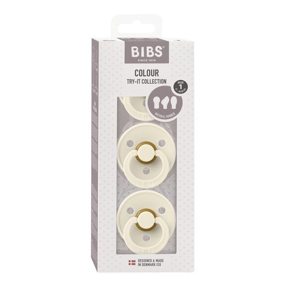 BIBS Set dudlíků Try It 3ks IVORY