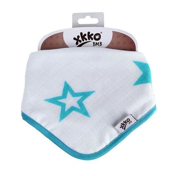 Kikko Bambusový slintáček XKKO®BMB - TURQUOISE STARS