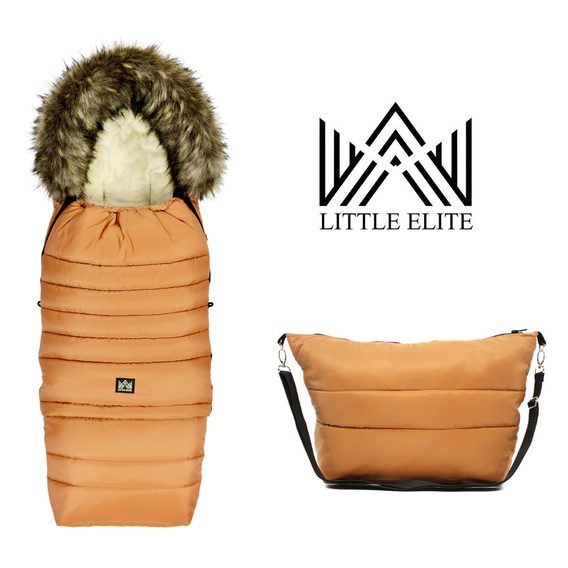 Little Elite Zimní fusak 4v1 Duo ČERNÝ tmavý kožíšek