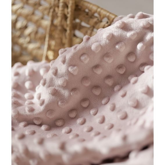 Interbaby Deka extra měkká Kuličky STARORŮŽOVÁ