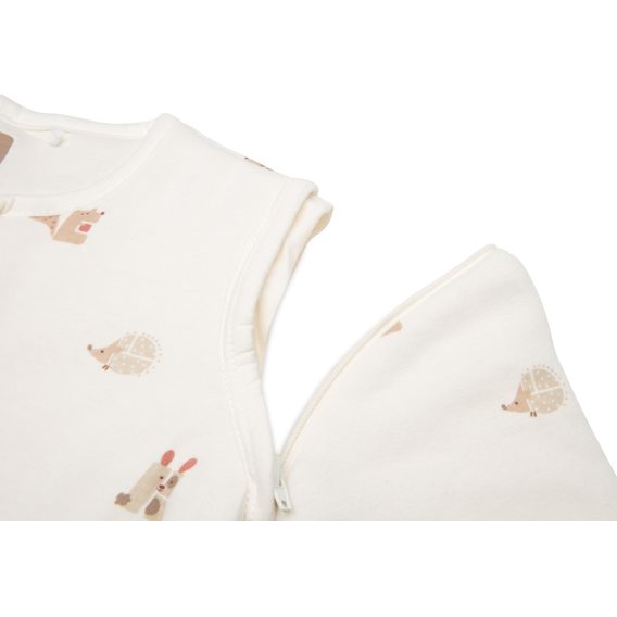 Jollein Spací pytel 2v1 s odepínacími rukávy 6-18m ANIMAL FRIENDS (90cm)