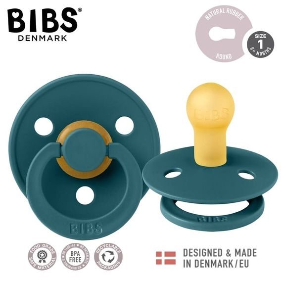 BIBS Colour dudlík kaučuk kulatý 0-6m FOREST LAKE