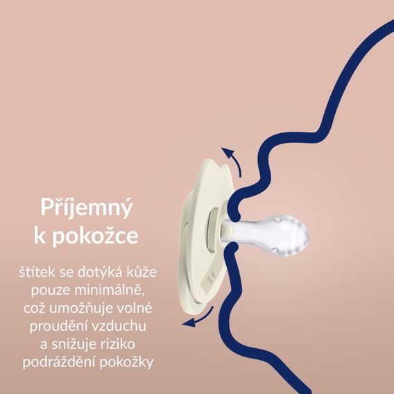 LOVI 2x dudlík silikonový dynamický PRIME 6-18m Nude/Blush