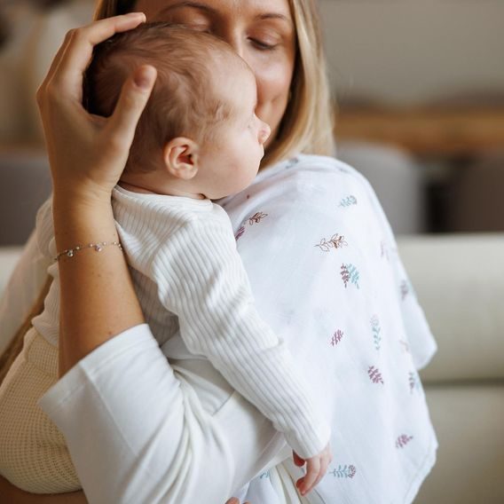 BabyOno Bambusové pleny 3ks RŮŽOVÁ Kytičky