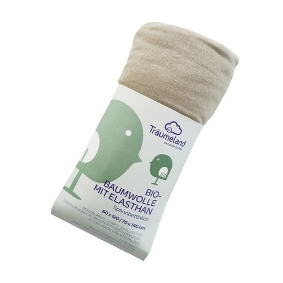 Träumeland Prostěradlo Bio-Bavlna s elastanem 120x60/140x70 ANTRACIT