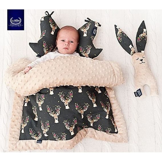 La Millou Luxusní dětská deka s výplní vel.S, TUCANS - RASPBERRY