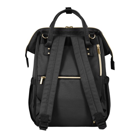 KikkaBoo Přebalovací batoh Siena Black & Gold