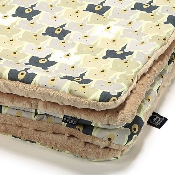 La Millou Luxusní dětská deka s výplní vel.L, PURE BEARS - LATTE