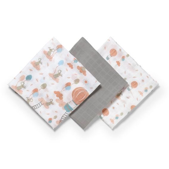 BabyOno Bambusové pleny 3ks Myšky/Šedá