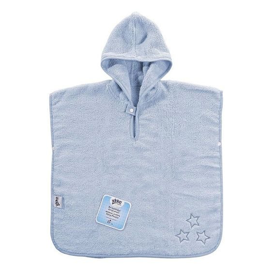 Kikko BIO bavlněné froté pončo XKKO Organic BLUE STARS