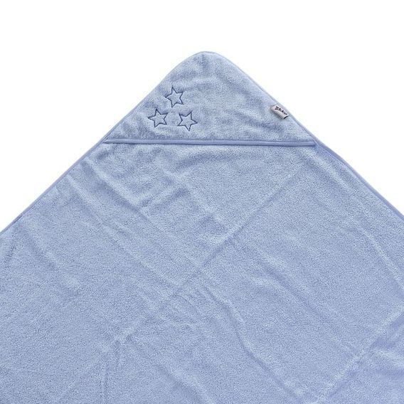 Kikko BIO bavlněná froté osuška s kapucí XKKO Organic 90x90cm BABY BLUE STARS