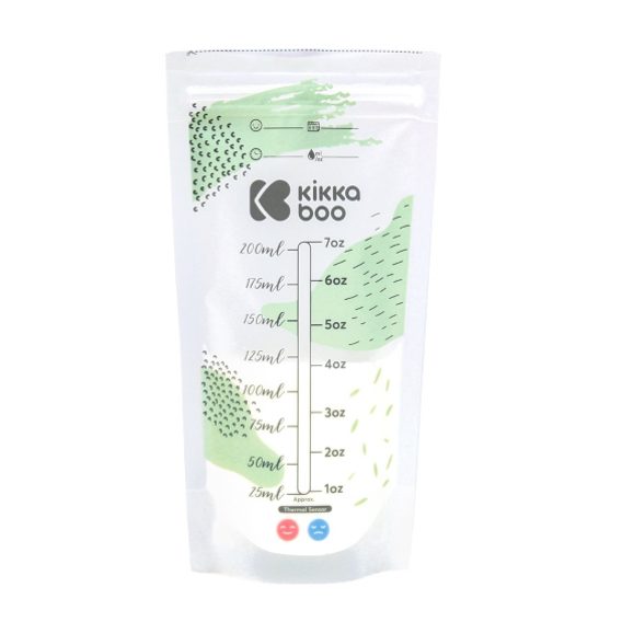 KikkaBoo Sáčky na mateřské mléko s tepelným senzorem 50ks Lactty