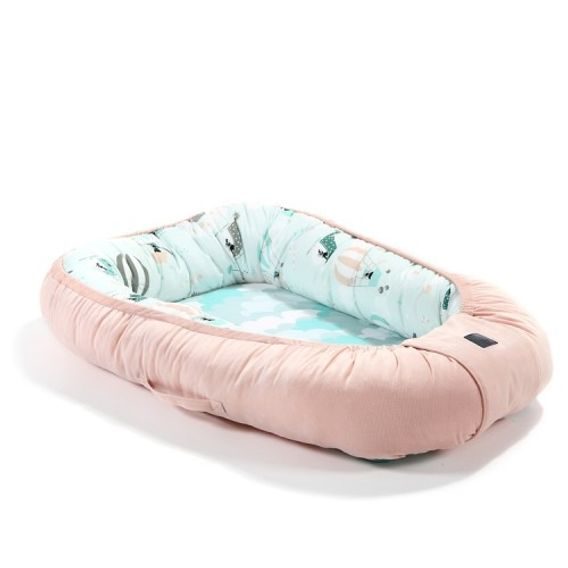 La Millou Hnízdo pro miminko Velvet Baby Nest - MISS CLOUDY & POWDER PINK