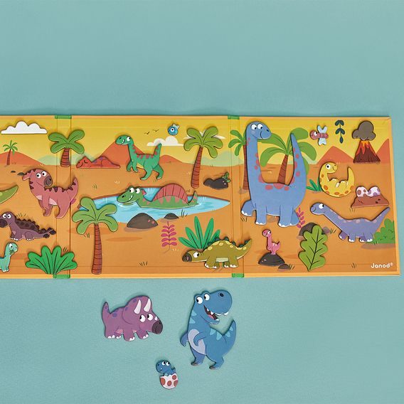 Janod Magnetická kniha Magnetistories DINOSAUŘI