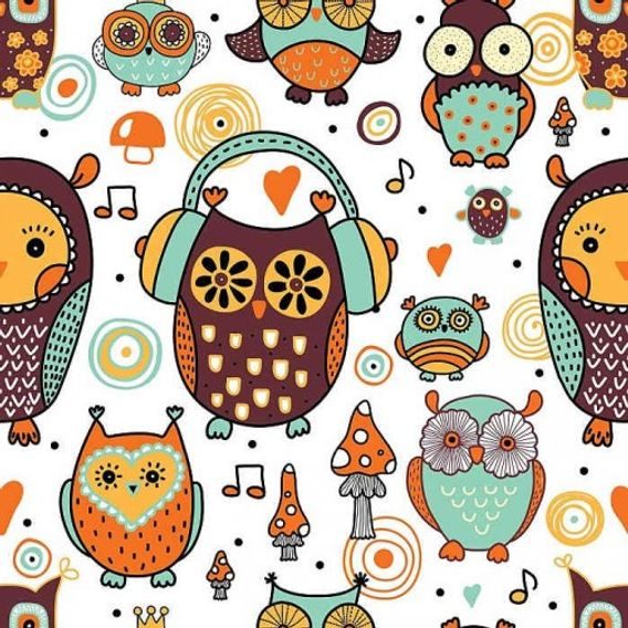 Texpol Bambusová multifunkční plena 120x120cm - MUSIC OWLS