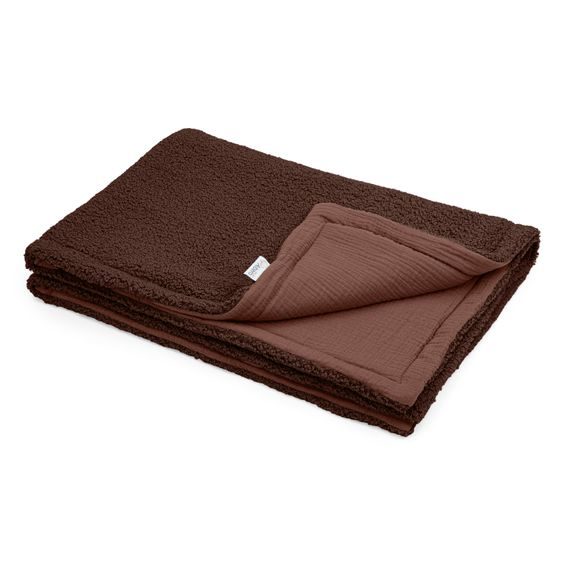 Albero Mio Zateplená dětská deka Boucle ČOKOLÁDOVÁ