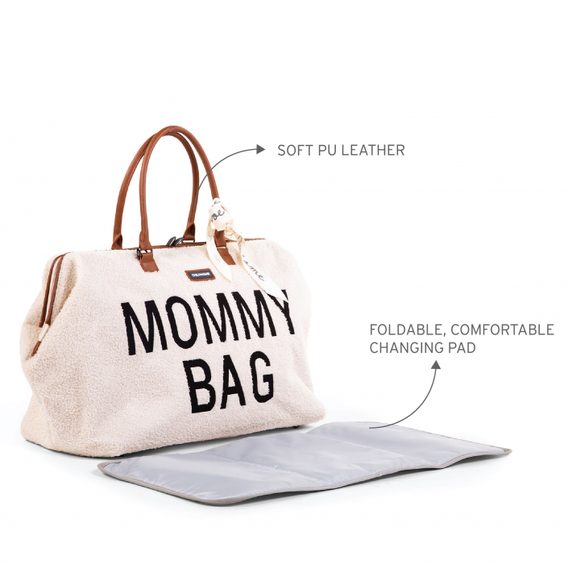 Childhome Přebalovací taška Mommy Bag Teddy Off White
