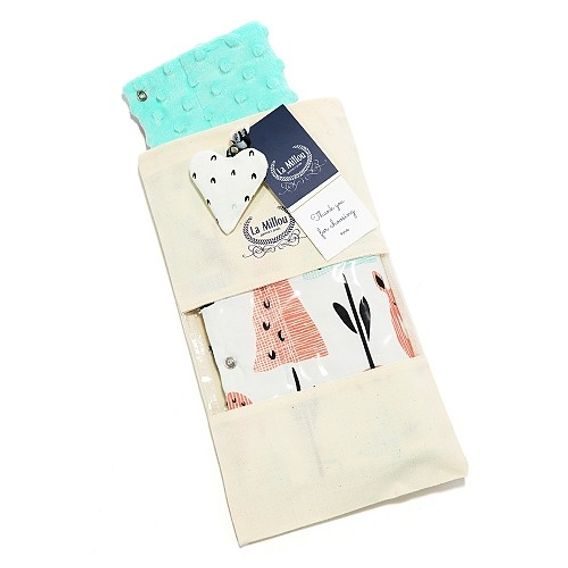 La Millou Chrániče pásů Organic Jersey - UNICORN SUGAR BEBE & DARK GREY