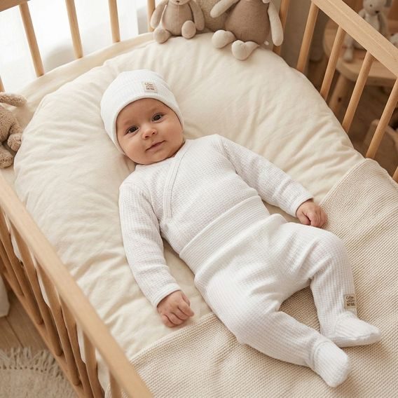 Makoma Waffel čepička WHITE