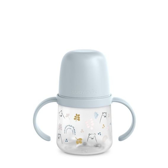 Suavinex BEAR 1.láhev s oušky 150ml MODRÁ