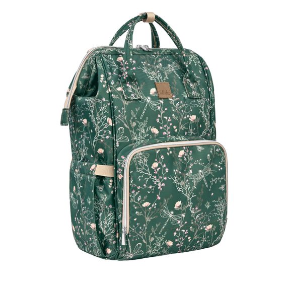 KikkaBoo Přebalovací batoh Siena Luxe Secret Garden Deep Green