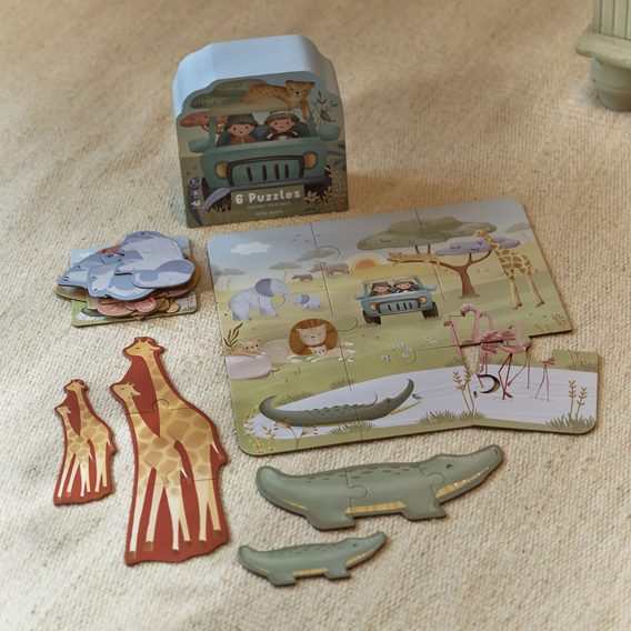 Little Dutch Puzzle 6v1 Safari Friends
