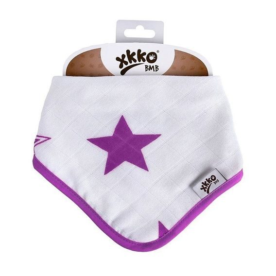 Kikko Bambusový slintáček XKKO®BMB - LILAC STARS