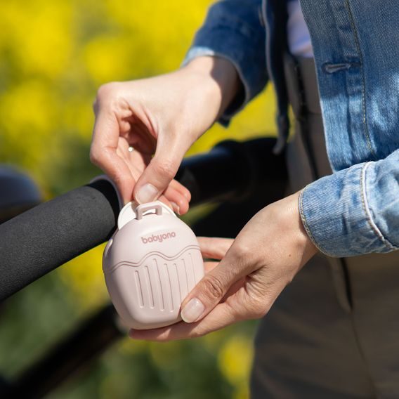 BabyOno Silikonové pouzdro na dudlíky RŮŽOVÁ