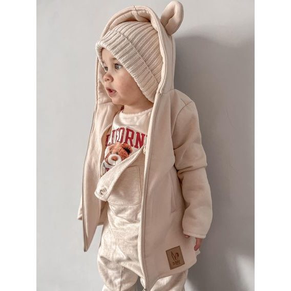 Bunnykids Mikino-kabátek Medvídek SKOŘICOVÁ