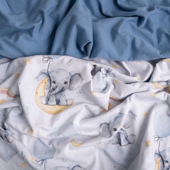 BabyMatex Dětská deka INES (75x100) SLONI A DUHA