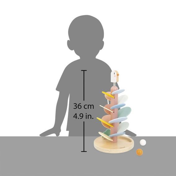 Janod Sweet Cocoon Dřevěná kuličková dráha Ptáček