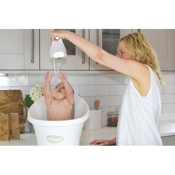 Shnuggle Washy koupací konvička bílo-šedá