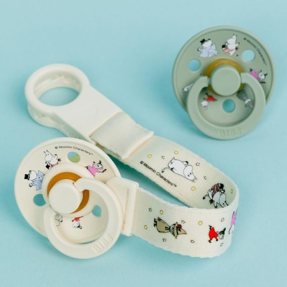 BIBS Moomin Dudlíky kaučuk kulaté 6-18m 2ks Friends Ivory Mix