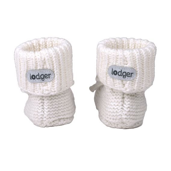 LODGER Capáčky 0-6m Slipper Knit Cloud Dancer