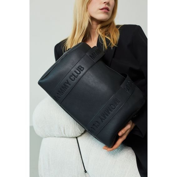 Childhome Přebalovací taška Mommy Club Signature Vegan Leather Black